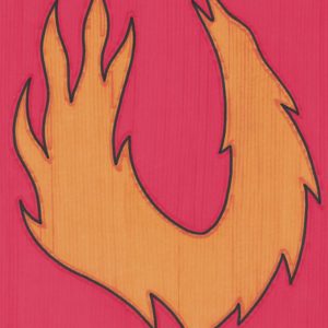 Flame by Christopher Chambaud (from the Western Native News Collection) felt-tip on paperboard  8.5″x 11″