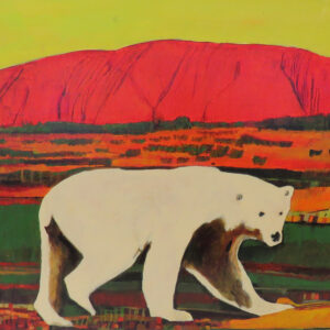 “Wah-sa Uluru” by Linus Woods acrylic on canvas 18″x 24″ stretched on Wood Frame
