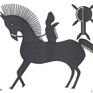 “Horse” original illustration by Christopher Chambaud felt-tip on paperboard  8.5″x 11″