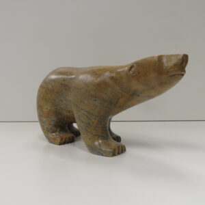 “Brown Polar Bear” original soapstone carving by Anthony Antoine – SOLD