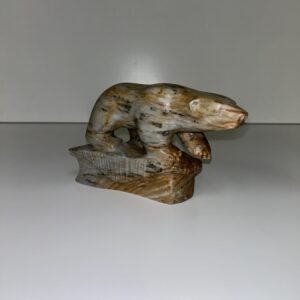“Bear on Ice” original soapstone carving by Anthony Antoine