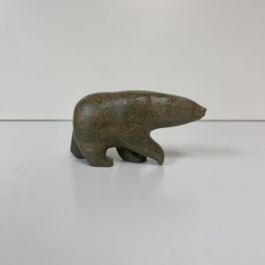 “Small Polar Bear” original soapstone carving by Anthony Antoine