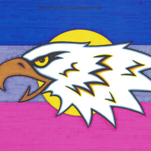 “Eagle” original illustration by Christopher Chambaud felt-tip on paperboard  8.5″x 11″
