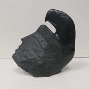 “Dark Eagle” handmade original soapstone carving by Anthony Antoine – SOLD