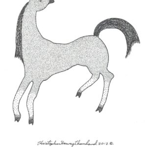 “Horse” original illustration by Christopher Chambaud felt-tip on paperboard  8.5″x 11″