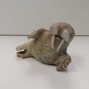 “Walrus” original soapstone carving by Anthony Antoine