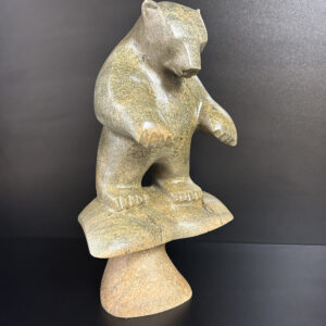 “Diving off the Whale’s Tail” original soapstone carving by Anthony Antoine