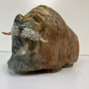 “Muskox” original soapstone carving by Anthony Antoine – SOLD