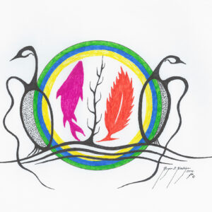 “Loon Series” original illustration by Roger Noskiye – SOLD