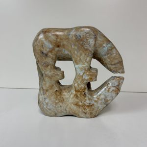 “Polar Reflection” original soapstone carving by Anthony Antoine