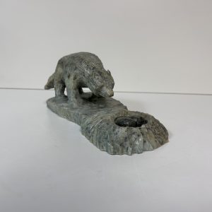 "Egg Hunter" original soapstone carving by Anthony Antoine - 11.5" long