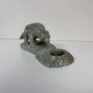 “Egg Hunter” original soapstone carving by Anthony Antoine – 11.5″ long