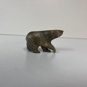 "Little Walking Polar Bear" original soapstone carving by Anthony Antoine