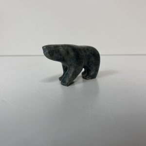"Little Walking Polar Bear" original soapstone carving by Anthony Antoine