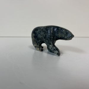 "Little Walking Polar Bear" original soapstone carving by Anthony Antoine - Northern Lights