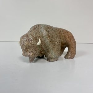 “Bison” original soapstone carving by Anthony Antoine