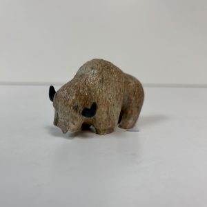 “Little Dark Bison” original soapstone carving by Anthony Antoine – 3.5″ long