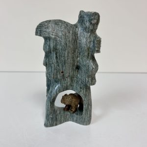 “Grizzly Transformation” original soapstone carving by Anthony Antoine