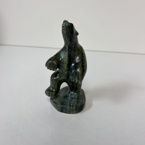 “Dancing Polar Bear” original soapstone carving by Anthony Antoine – 5″ tall dancing polar bear