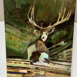 “Big Buck” by Linus Woods acrylic on canvas 24″x 18″ stretched on Wood Frame – SOLD