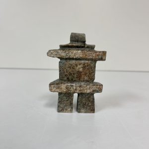 “Inukshuk” original soapstone carving by Anthony Antoine – 4″ tall