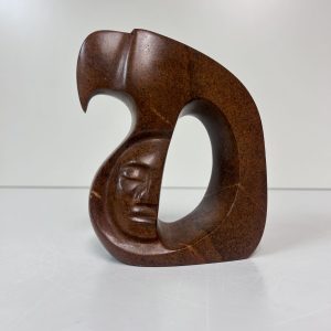 “Messenger of Love” original soapstone carving by Leo Arcand
