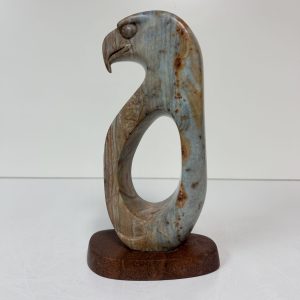 “Eagle” original soapstone carving by Leo Arcand