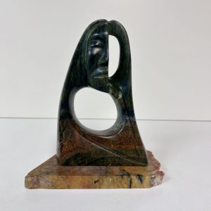 “Leading the Way” original soapstone carving by Leo Arcand