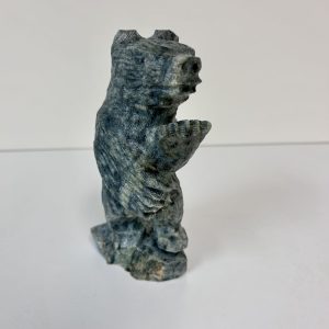 “Dancing Bear” original soapstone carving by Anthony Antoine – 6.5″ tall dancing Grizzly bear