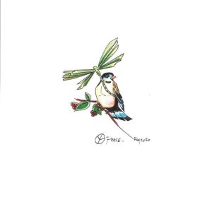 “Peace” original illustration by Bill Roy ink on paperboard  8.5″x 11″