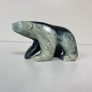 "Aurora Polar Bear" original soapstone carving by Anthony Antoine