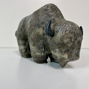 "Big Bison" original soapstone carving by Anthony Antoine