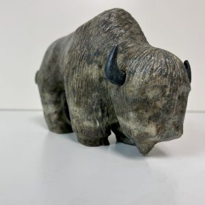 “Big Bison” original soapstone carving by Anthony Antoine