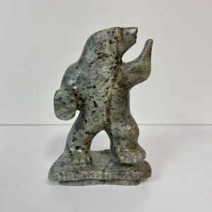 “Dancing Bear” original soapstone carving by Anthony Antoine – 7.5″ tall dancing bear