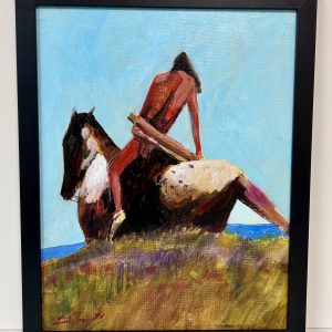 "Steady as She Goes" by Linus Woods acrylic on canvas 14"x 11" stretched on art board - frame option available