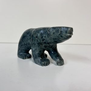 "Polar Bear" original soapstone carving by Anthony Antoine - 6.5" long