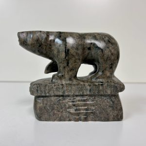 “Bear on Ice Inuk” original soapstone carving by Anthony Antoine