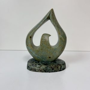 “Eternal Flame” original soapstone carving by Leo Arcand