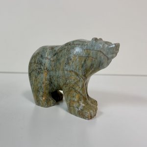 “Polar Bear” original soapstone carving by Anthony Antoine – 5″ long